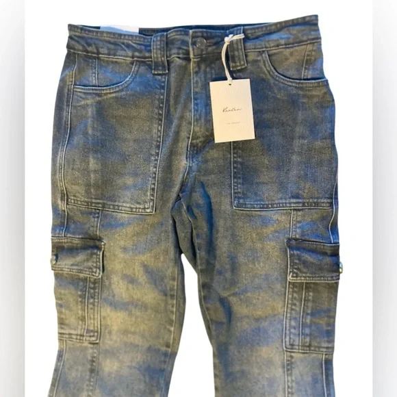 Kansan Avery Cargo‎ Jeans NWT Women’s Size 9/28 Blue Y2K Style - Picture 3 of 9
